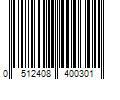 Barcode Image for UPC code 0512408400301