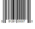 Barcode Image for UPC code 051261000070