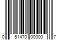 Barcode Image for UPC code 051470000007