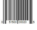 Barcode Image for UPC code 051500000205