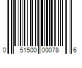 Barcode Image for UPC code 051500000786