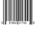 Barcode Image for UPC code 051500017005