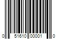 Barcode Image for UPC code 051610000010