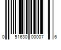 Barcode Image for UPC code 051630000076