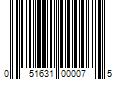 Barcode Image for UPC code 051631000075