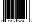 Barcode Image for UPC code 051672000058