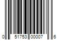 Barcode Image for UPC code 051753000076