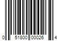 Barcode Image for UPC code 051800000264