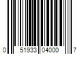 Barcode Image for UPC code 051933040007