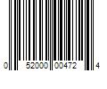 Barcode Image for UPC code 052000004724