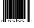 Barcode Image for UPC code 052100000121