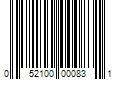 Barcode Image for UPC code 052100000831