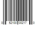 Barcode Image for UPC code 052100002170