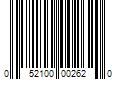 Barcode Image for UPC code 052100002620