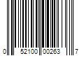 Barcode Image for UPC code 052100002637