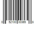 Barcode Image for UPC code 052100003658