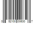 Barcode Image for UPC code 052100006307