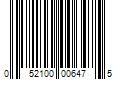 Barcode Image for UPC code 052100006475