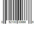 Barcode Image for UPC code 052100006666