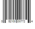 Barcode Image for UPC code 052100007724