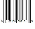 Barcode Image for UPC code 052100008165