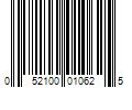 Barcode Image for UPC code 052100010625