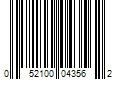 Barcode Image for UPC code 052100043562