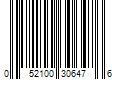 Barcode Image for UPC code 052100306476