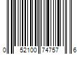 Barcode Image for UPC code 052100747576