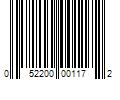 Barcode Image for UPC code 052200001172