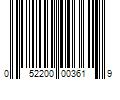 Barcode Image for UPC code 052200003619