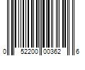 Barcode Image for UPC code 052200003626