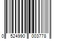 Barcode Image for UPC code 0524990003778