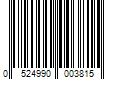 Barcode Image for UPC code 0524990003815