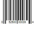 Barcode Image for UPC code 052500000394