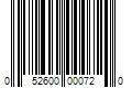 Barcode Image for UPC code 052600000720