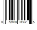 Barcode Image for UPC code 053000003625