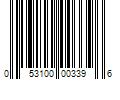 Barcode Image for UPC code 053100003396