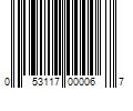 Barcode Image for UPC code 053117000067