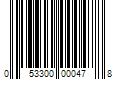 Barcode Image for UPC code 053300000478