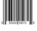 Barcode Image for UPC code 053300050725