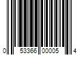 Barcode Image for UPC code 053366000054