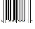 Barcode Image for UPC code 053393000072