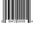 Barcode Image for UPC code 053472000054