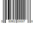 Barcode Image for UPC code 053502000078