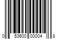 Barcode Image for UPC code 053600000048