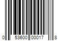 Barcode Image for UPC code 053600000178