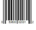 Barcode Image for UPC code 053600020312