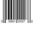 Barcode Image for UPC code 053601000078