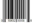 Barcode Image for UPC code 053632000085